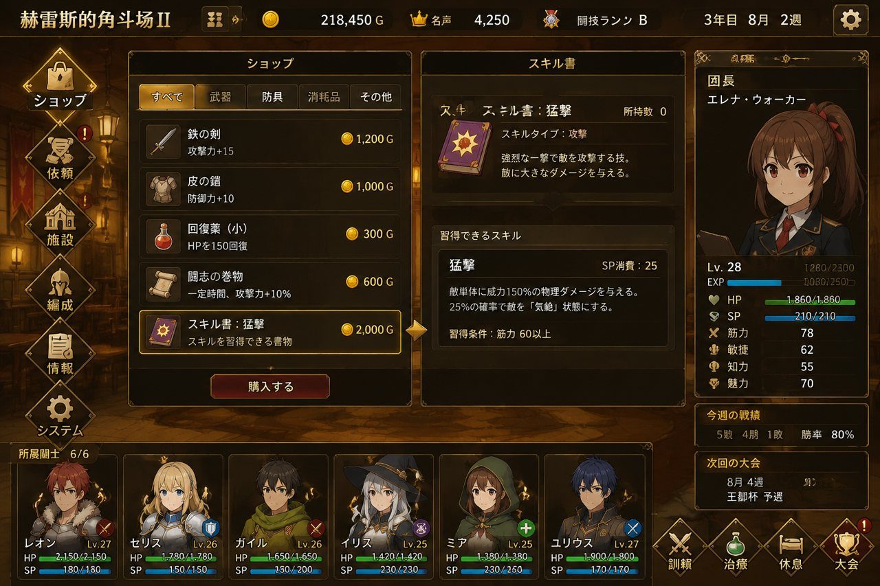 赫雷斯的角斗场Ⅱ 角色养成 画面 4